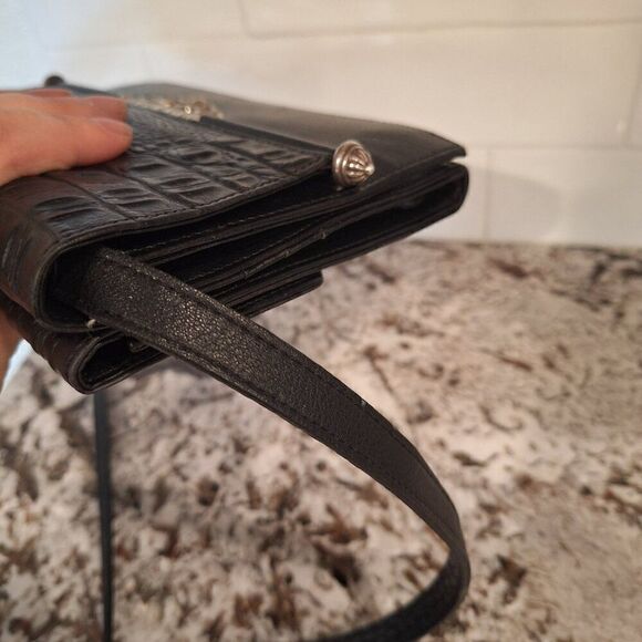 Brighton Black Leather Wallet Crossbody - Picture 3 of 16